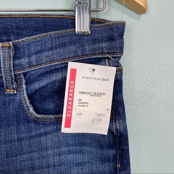 L’agance Jordan Cropped Straight High Rise Sz 28 Blue - Picture 4 of 9